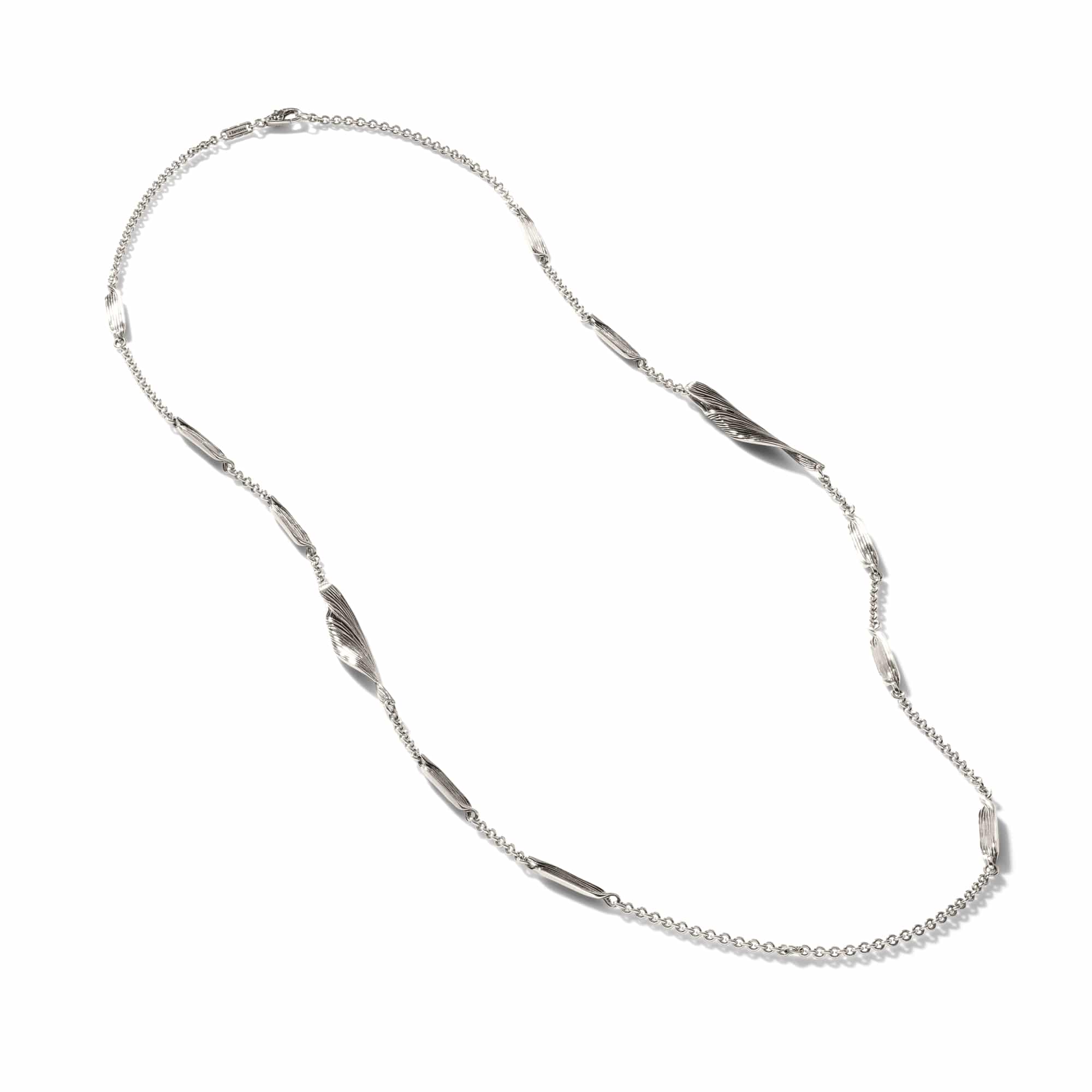 Sterling Silver Bamboo Woven Sautoir Necklace - Brinker's Jewelers