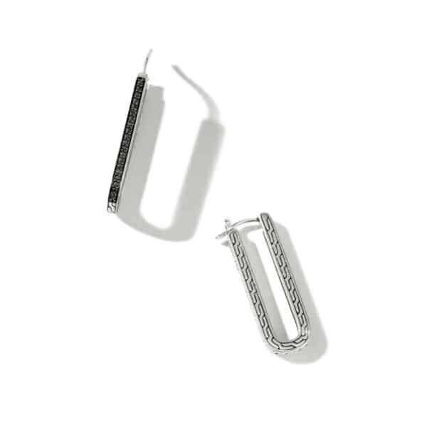Carved Chain Hoop Earring