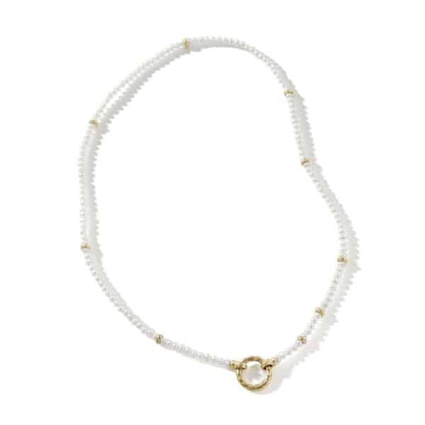 Pearl Amulet Connector Necklace