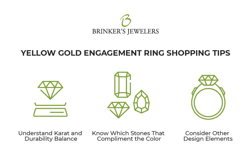 3 Yellow Gold Engagement Ring Shopping Tips