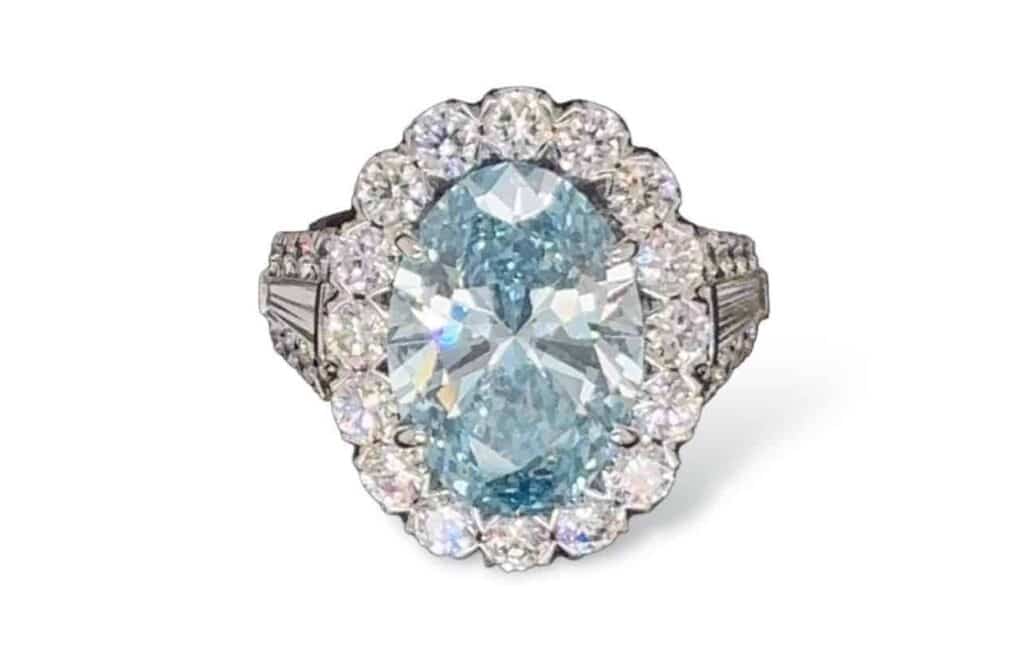 Oceanic Blue Diamond ring