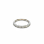 Elegant diamond ring in white gold or platinum, perfect for engagement or wedding wear.