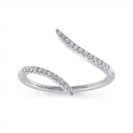 Elegant diamond ring in white gold, crafted by Gabriel & Co. for modern sophistication.