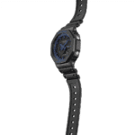 Rugged G-Shock watch with stylish octagonal design, durable rubber strap, and vibrant analog-digital display.