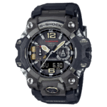 Durable G-Shock Mudmaster watch features analog and digital capabilities for outdoor enthusiasts.