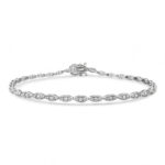 Elegant diamond bracelet with intricate design and polished finish, perfect for any occasion.