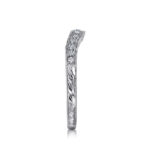 Elegant silver ring with sparkling gemstones and intricate woven design, perfect for any occasion.
