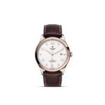 Elegant Tudor Swiss watch in stainless steel and rose gold with a classic design.