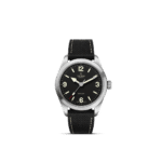 Tudor Ranger watch features a classic design with a matte black dial and durable stainless steel case.