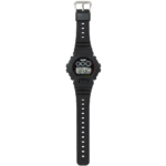 Sleek black NASA digital wristwatch for active lifestyles with adjustable rubber strap.