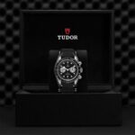 Tudor luxury watch in a stylish black box with sophisticated design and features.