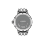 Seiko stainless steel watch back, showcasing water resistance, model 2R05-00A0, elegant design.