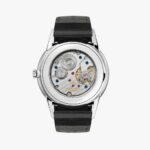 Nomos Orion 8973 watch features intricate movement through a stunning transparent case back.