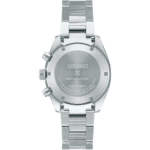 Seiko limited edition watch back showcasing polished stainless steel, unique number, and water resistance.