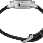 Sleek modern wristwatch with durable strap, rotating bezel, and stylish stainless steel buckle.