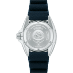 Seiko Special Edition diving watch with engraved wave motif and durable stainless steel case.