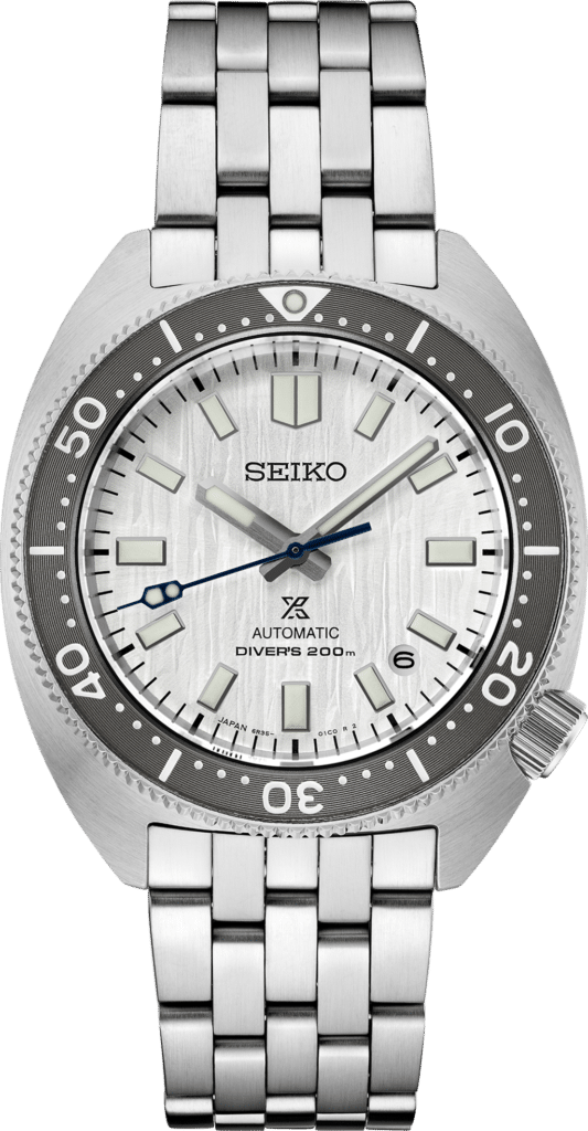 Seiko divers watch with stainless steel case, water resistance, and luminous features for visibility.