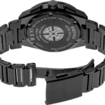 Limited edition Seiko GPS solar wristwatch in matte black titanium, combining style and durability.