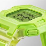Vibrant neon green G-Shock watch with digital display and durable design for active lifestyles.
