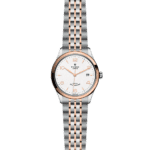 Tudor luxury watch featuring stainless steel and rose gold design with automatic movement and date function.