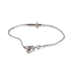 Elegant metal bracelet with toggle closure and charm, perfect for casual or formal occasions.