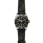 Luxurious Tudor diving watch with a stainless steel case and vintage gold accents.