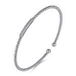Elegant sterling silver bracelet with sparkling stones, perfect for any occasion.