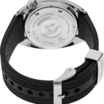 Seiko dive watch featuring stainless steel casing, sapphire crystal, and durable rubber strap.