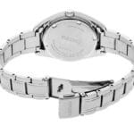 Polished stainless steel SEIKO wristwatch with sapphire crystal and adjustable deployment clasp.