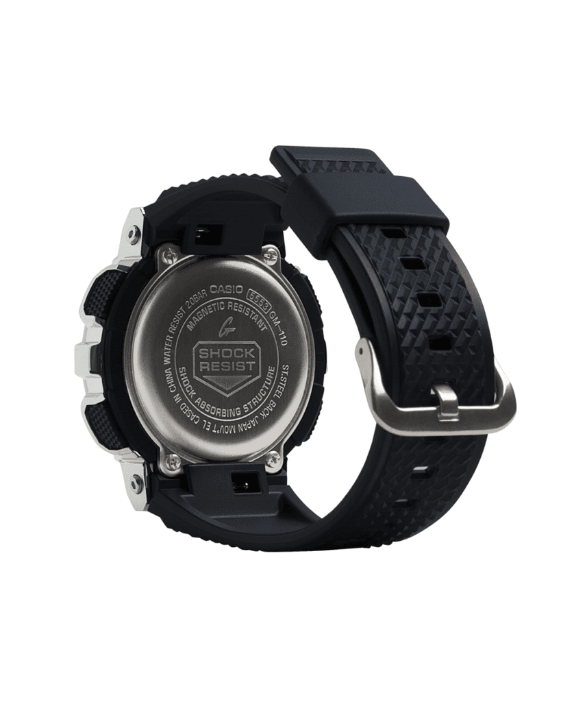 Casio G-Shock watch with durable design, shock and water resistance, and textured rubber strap.