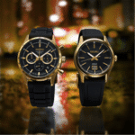 Elegant Seiko watches showcase distinct styles: sporty chronograph and minimalist classic, perfect for any occasion.