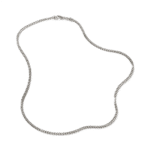 Elegant silver necklace with a delicate chain design, perfect for casual or formal occasions.
