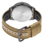 SEIKO watch with stainless steel case, durable fabric strap, and water resistance features.