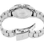Sleek Seiko stainless steel wristwatch featuring exquisite craftsmanship and robust design for any occasion.