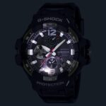 Rugged G-Shock watch with solar power, bold design, and durable synthetic strap.