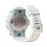 Sleek, durable white wristwatch with shock resistance, perfect for sports and casual wear.