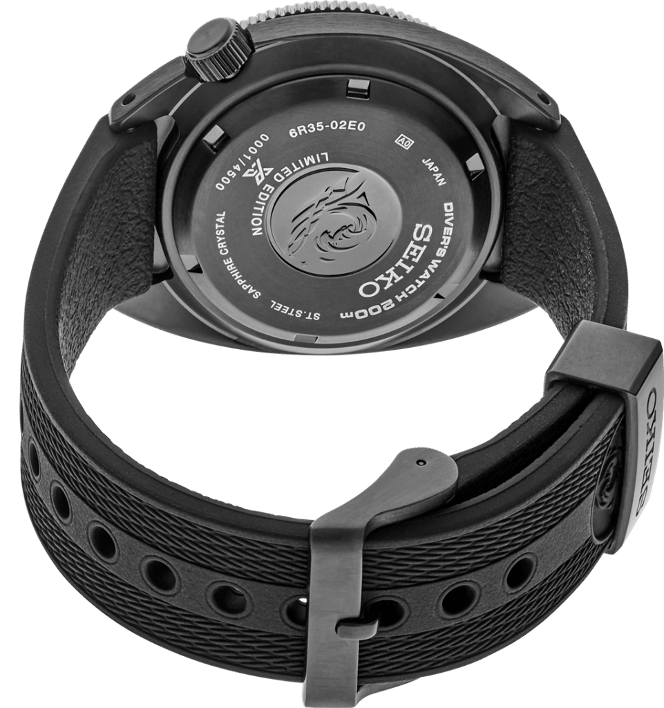 Seiko Divers Watch 300M Limited Edition with durable stainless steel case and grippy rubber strap.