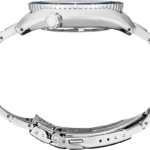 Luxurious stainless steel watch showcasing intricate design and craftsmanship for style and functionality.
