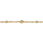 Elegant gold chain with spherical beads, perfect for any occasion and versatile layering.