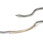 Elegant silver and gold braided bracelet showcasing exquisite craftsmanship and luxurious design.