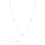 Elegant minimalist necklace with shimmering stones, perfect for any occasion or layered look.