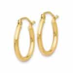 Elegant gold hoop earrings with a polished finish for casual and formal wear.