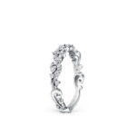Elegant silver ring design with sparkling diamonds, perfect for engagement or special occasions.