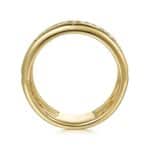 Elegant gold ring with sparkling stones, showcasing exquisite craftsmanship and luxurious design.