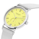 Modern NOMOS Glashütte wristwatch with vibrant yellow dial and sleek stainless steel case.