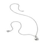 Elegant heart pendant necklace with sparkling embellishments on a delicate metal chain.
