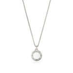 Elegant silver necklace with a minimalist domed pendant, perfect for any occasion.
