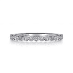 Elegant diamond band ring by Gabriel & Co., crafted in white gold for timeless luxury.