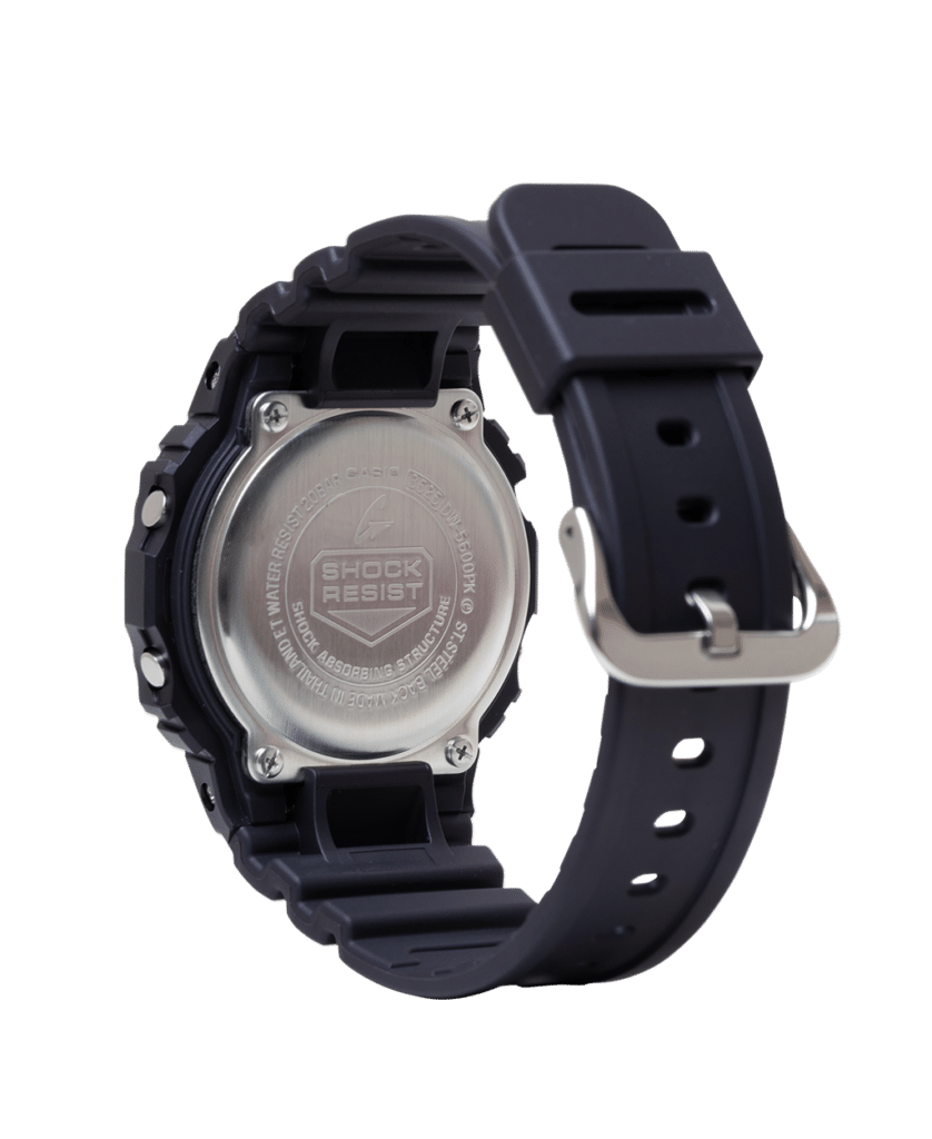 Durable Casio watch with shock-resistant features and a stylish rubber strap for active lifestyles.