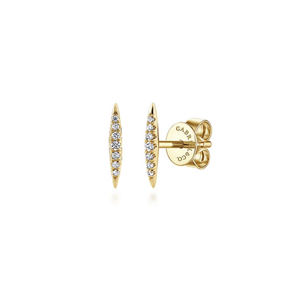 Elegant gold earrings with sparkling stones, perfect for any occasion or jewelry collection.